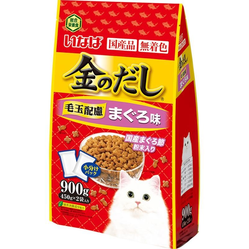 （まとめ買い）いなば 金のだしドライ まぐろ味 900g（450gx2袋） 猫用フード [x7]