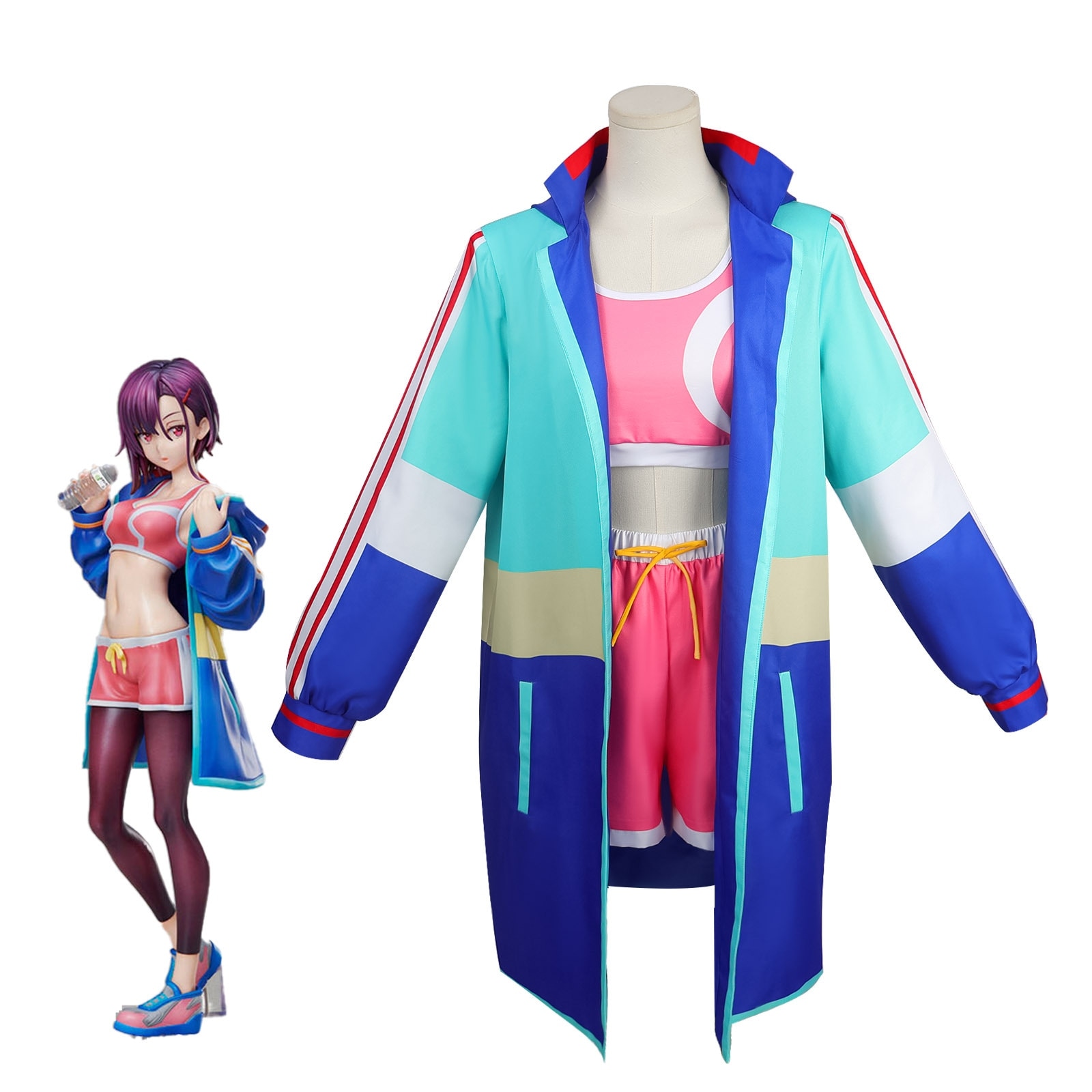 ゾンビ100%新作アニメコスプレ衣装三日月閑天道輝コスプレ衣装スポーツスーツ