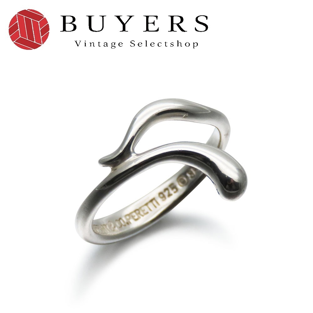 中古 リング・指輪 ティアドロップ シルバー925 約2.3g シルバー 約＃7.5 エルサペレッティ アクセサリー レディース 女性