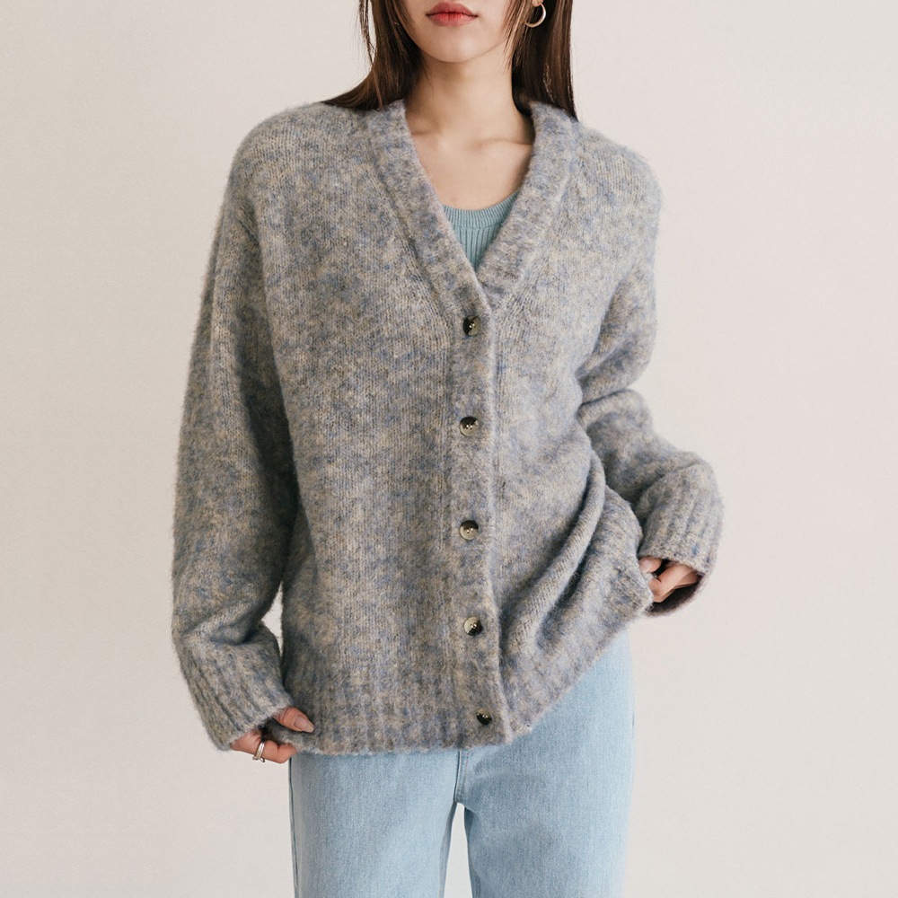 杢カラールーズカーディガン