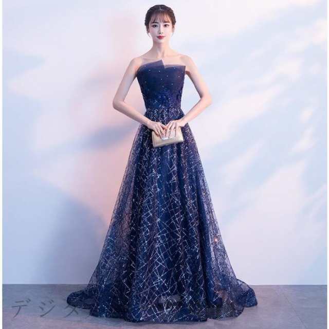 【2025新作入荷】パーティードレス ロングドレス 演奏会 結婚式ドレス カラードレス 花嫁ドレス Aライン キレイめ 二次会 お呼ばれ 発表会 ウェディングド