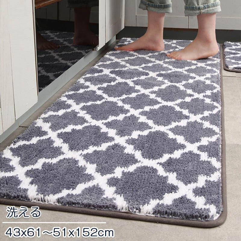 キッチンマット 高級感 北欧 絨毯 おしゃれ 洗える 台所マット 夏用 オールシーズン キッチン マット 衝撃吸収 速乾吸水 吸水吸油 キッチン用マット ソフト お手入れ簡単 カット