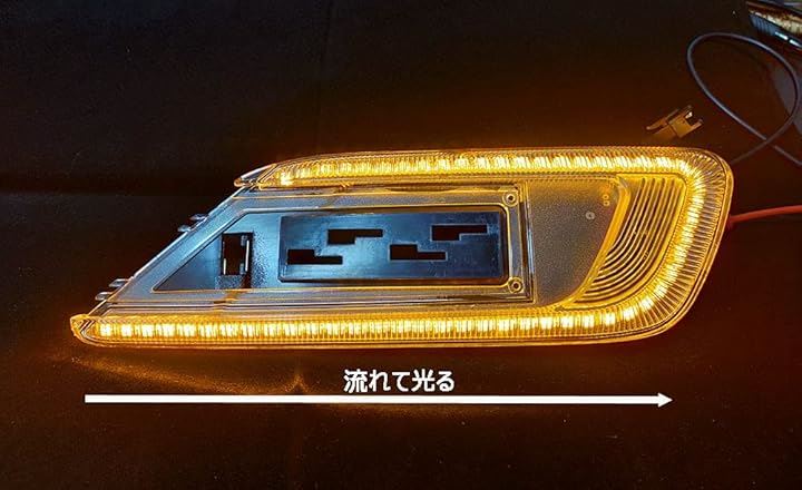 MINI CLUBMAN F54 用 ファイバーLED 流れる フェンダー シーケンシャルウインカー クリアレンズ仕様 純正交換タイプ 左右１組 球切れ警告キャンセラー内蔵(透明)