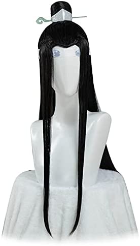 魔道祖師 藍忘機藍湛 コスプレウィッグ ネット付き 可愛い ACG