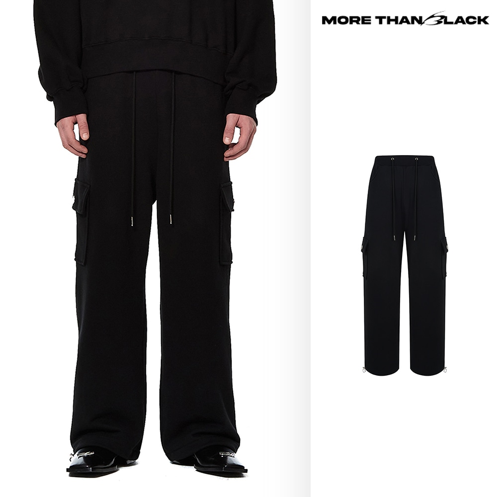 [MORE THAN BLACK] CARGO SWEAT PANTS
