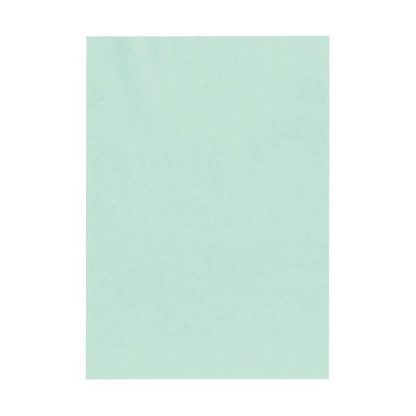 (まとめ) 北越コーポレーション 紀州の色上質A4T目 薄口 浅黄 1冊(500枚) (×5セット)