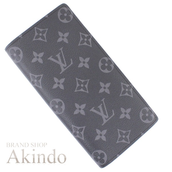 【新品・未使用】ルイヴィトン 2つ折り長財布 財布 メンズ モノグラム エクリプス ポルトフォイユ・ブラザ ブラック 黒 クール M61697 ビジネス サイフ ロングウォレット プレゼント ご褒美に長財布