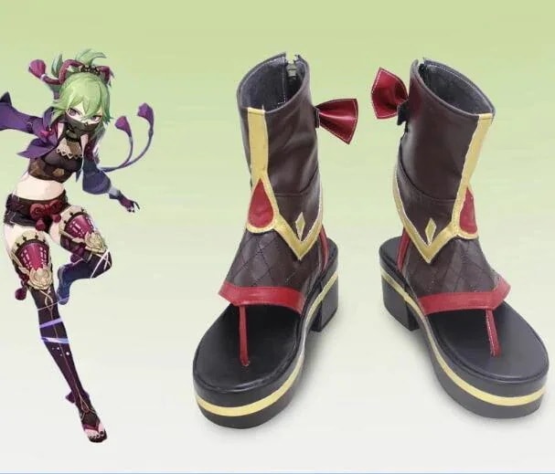 原神 げんしん 久岐忍 くきしのぶ コス靴 コスプレ靴 コスプレ シューズ コスチューム期間限定30％