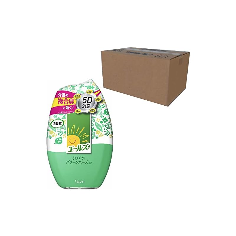 【即納】[ 介護用消臭剤 エールズ ]【ケース販売】 消臭力 介護用 置き型 さわやかグリーンハーブ 400ml18個セット 介護 介護用品 消臭剤 消臭 芳香剤