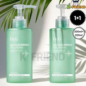 [1+1] 弱酸性クレンジングジェルフォーム200ml x 2個 毎日使える洗顔料 水分保持 無刺激クレンジング ダブル洗顔不要 大容量クレンザー