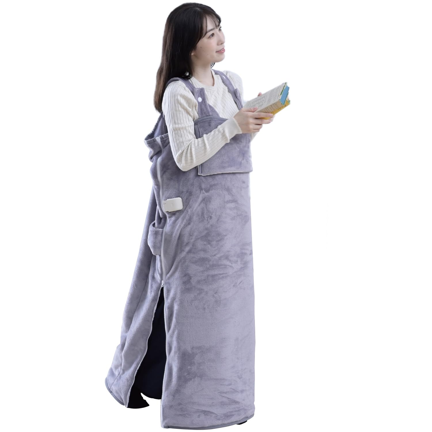 [山善] 着る電気毛布 まるでコタツ 着るこたつ 電気毛布 メンズ レディース 洗える くるみケット タイマー付き オートオフ機能 ひざ掛け 掛毛布 敷毛布 ダニ対策機能 ラベンダーグレー YAPP