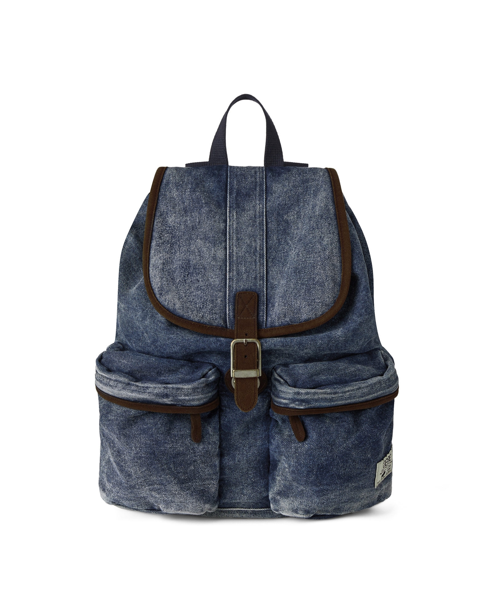 【aeae】 OUT POCKET DENIM BACKPACK : MID BLUE