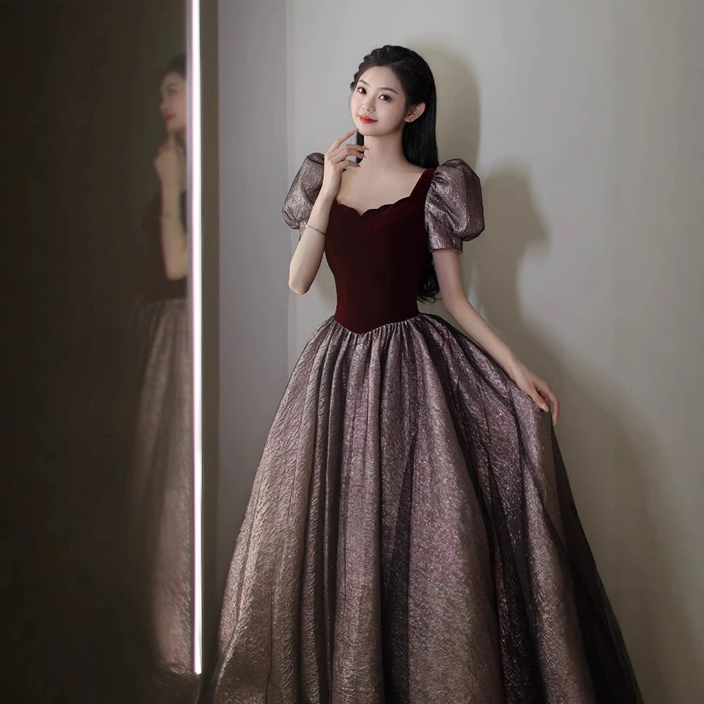 2025新春の花嫁 ドレス パーティー ワン おしゃれ ウエドレス 贅沢 シンプルイブニングドレス パーティードレス(ガラス瓶)