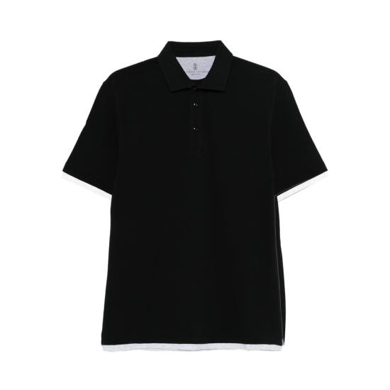 BRUNELLO CUCINELLI Men Polo Shirts ME8543966 CSQ44 BLACK