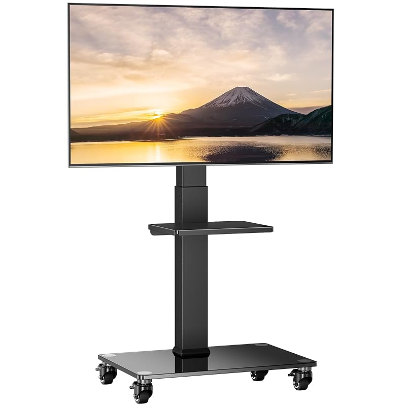 Perlegear テレビスタンド キャスター付き 壁寄せ tvスタンド ハイタイプ 移動式 tv stand テレビ台 壁掛け 37-75インチ対応 VESA/横200600mm/縦100400m 8,699円