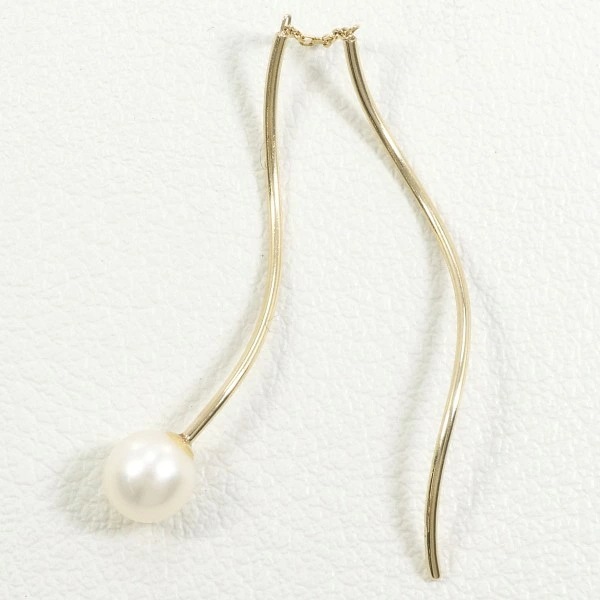 4℃ K10YG ピアス(片耳) パール(真珠) 総重量約0.6g ジュエリー 中古