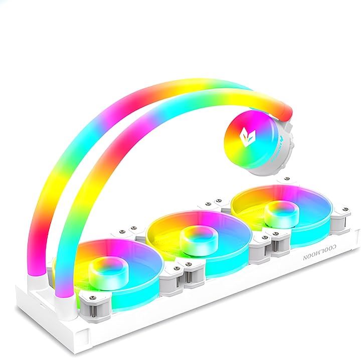 ホースLED 簡易水冷クーラー 360 mm CPUクーラー ARGB 5v 3pin LGA1700/1200/115X AMD:AM4ソケットに対応 4pin PWM ファン制御