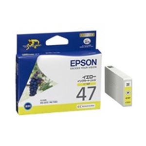 (業務用4セット) EPSON エプソン インクカートリッジ 純正 (ICY47) イエロー(黄)