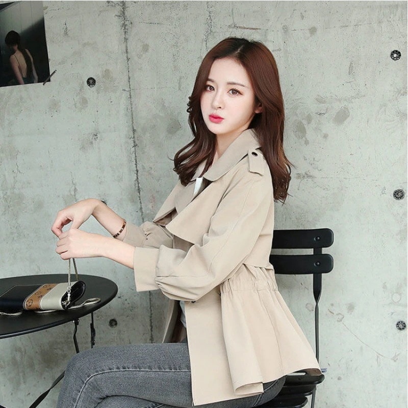 トレンチコートレディーススプリングコートチェスター春コートカジュアルコーデ