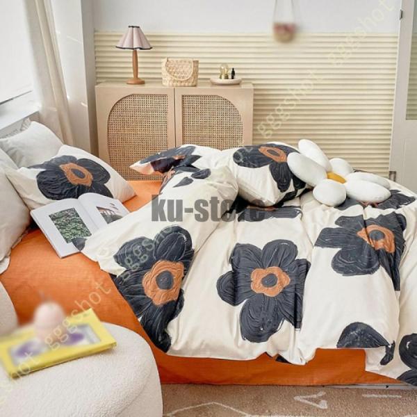 洋式和式兼用 洗える 布団カバー シングル 3点セット 綿 寝具カバーセット 布団カバーセット ベッドカバー 北欧 掛け布団カバー ベッドシーツ 枕カバー