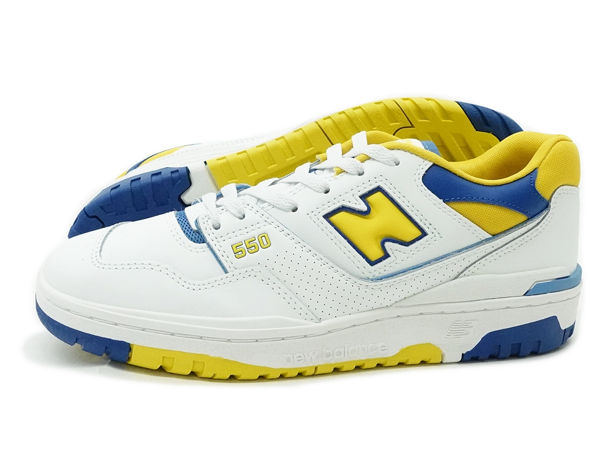 スニーカー メンズ レディース ユニセックス BB550 NCG ホワイト/イエロー