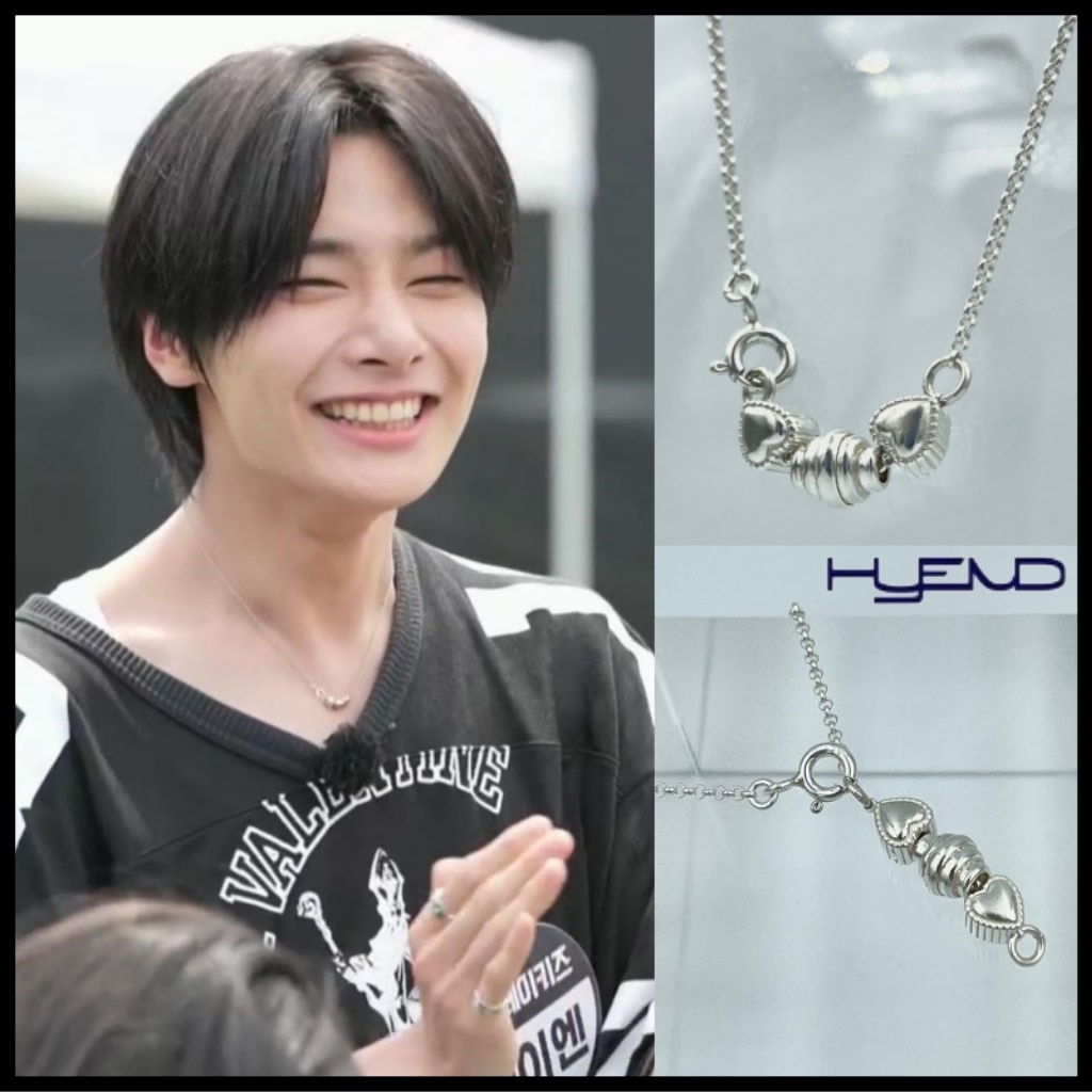 【HYEND】 heart silver beads necklace [STRAYKIDS アイエン着用] STRAYKIDS IN着用 ネックレス STRAYKIDS I.N着用 SKZOO