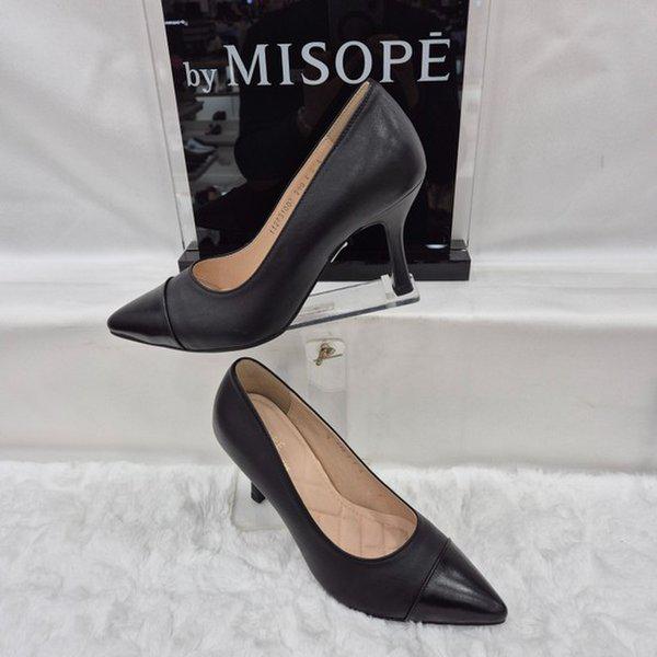 By 女性 ツートーン クラシック パンプス 112HT431ST008 BLACK 1 JJ