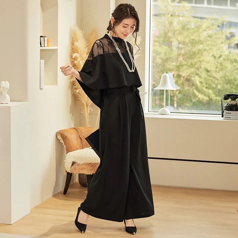 【CY.上品】 レース 上下セット フリル 体型カバー ママスーツ スーツ セットアップ スーツセット 卒業式 入学式 入園式 通勤 セットアップ フォーマル30%までに制限