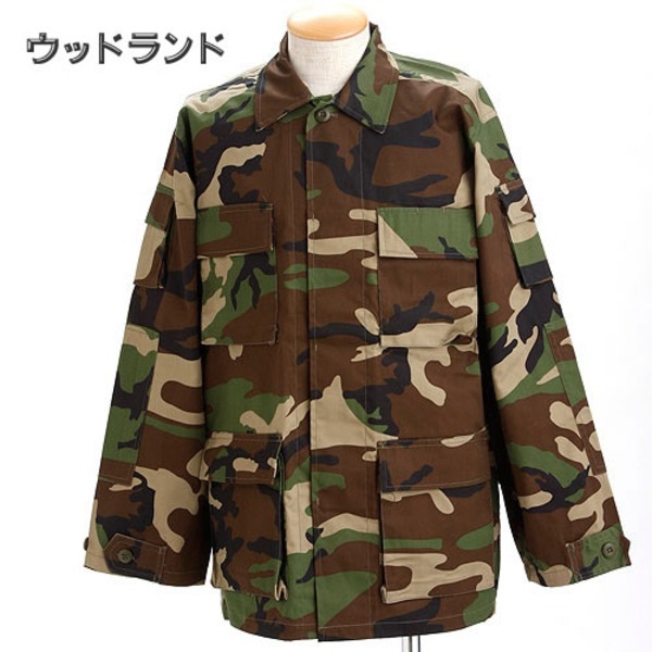 アメリカ軍 BDUジャケット 迷彩ジャケット Mサイズ ウッドランド レプリカ 米軍 ミリタリーウェア ミリタリージャケット