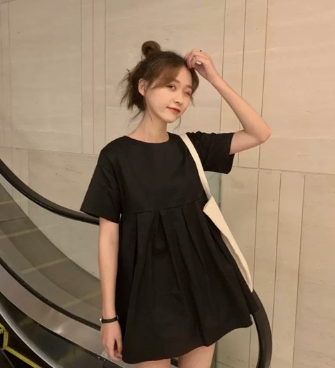 ワンピース デート モテアイテム チュニックワンピ 半袖 フレアコットン 可愛い きれいめ 上品 おしゃれ かっこいい 可愛い ラブリー キュート ガーリー クール モード系 セクシー