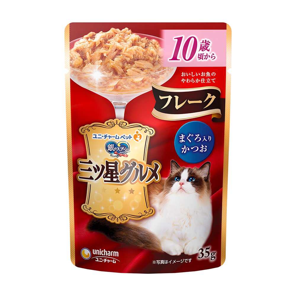 三ツ星グルメ　パウチ　フレーク　１０歳頃から　まぐろ入りかつお　３５ｇX１６０袋　ＣＲＣ35―20―55―40―00