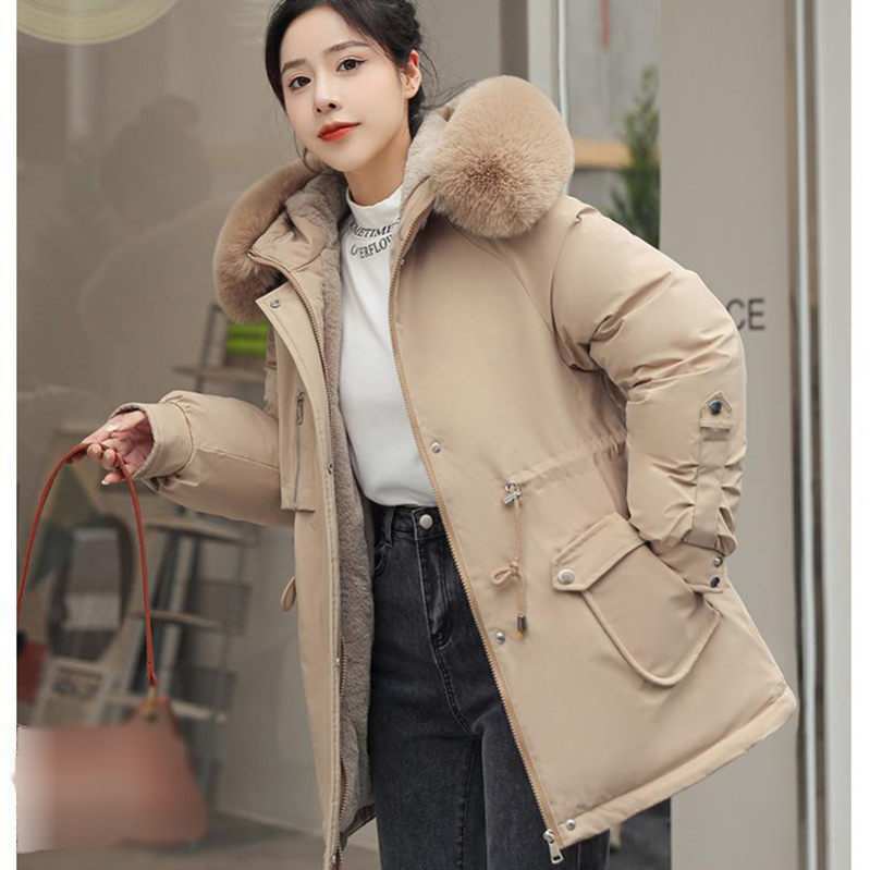 ダウンジャケット レディース 無地 ミドル丈 大きいサイズ 中綿ジャケット 軽量 ボタントップス ブルゾンジャケット 冬物 ダウンコート 普段使い 防寒着 合わせやすい オフホワイト 通勤通学 XXL