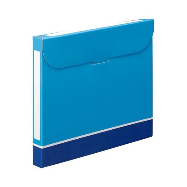 （まとめ）TANOSEE ファイルボックス A4 背幅32mm 青 1パック（5冊） [x5セット]