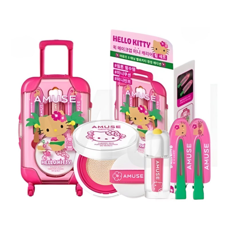 【タンニングハローキティ】クイックメイクアップ ミニキャリー（ウォーム／クール） 4,444円