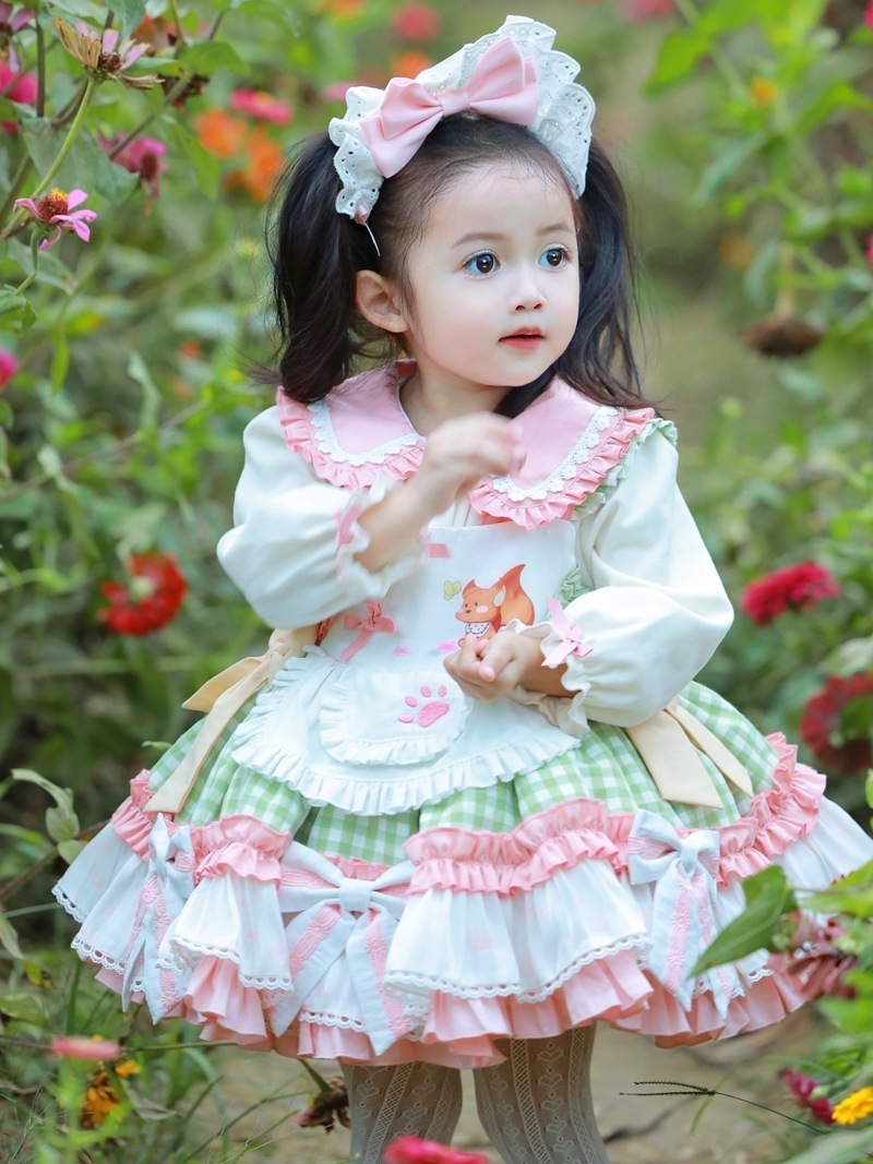 ロリータプリンセスドレスガールズサスペンダードレス春2点セット