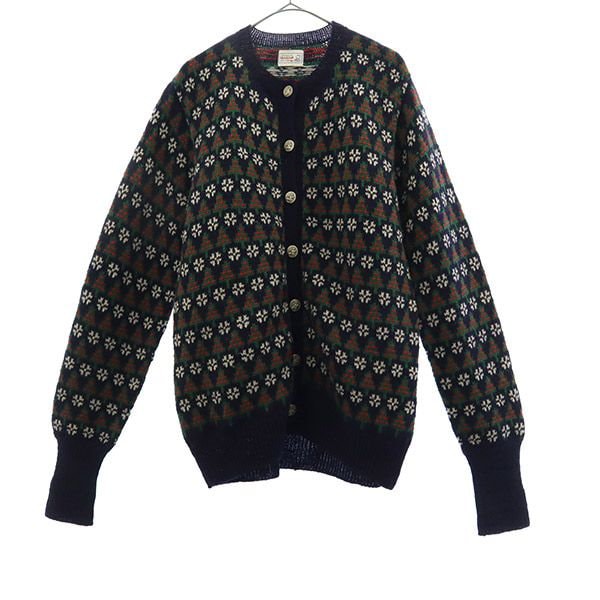 ファミリア  長袖　カーディガン　刺繍　秋冬