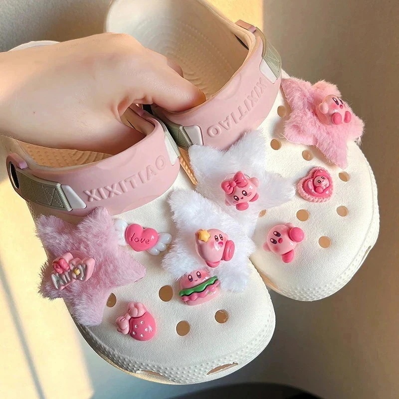 購入1 無料4メガ割 ぬいぐるみ星 + カービィ靴バックル下駄アクセサリー Diy 漫画装飾女の子装飾靴 4,920円