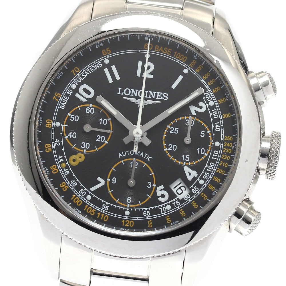 ロンジン LONGINES L3.635.4 グランヴィテス アンドレ・アガシ財団限定 クロノグラフ 自動巻き メンズ _891581【中古】