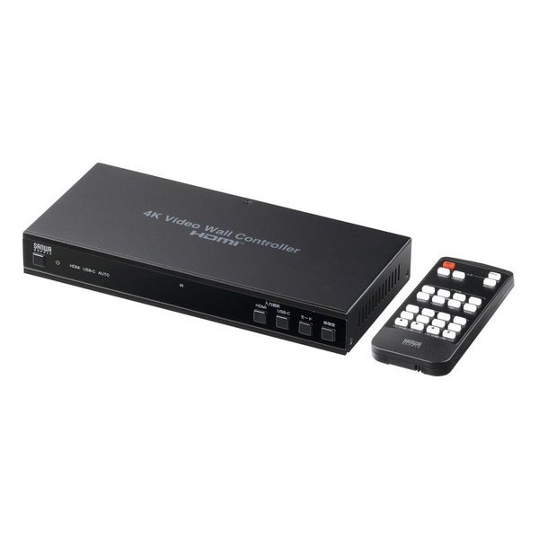 4画面ビデオウォールコントローラ 4K対応 VGA-PHD4VWC