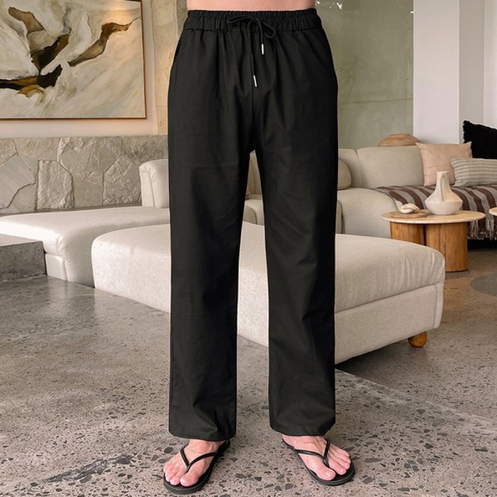 (Vivarup) デイリネンワイドバンディングパンツ PT20183M ルーズフィットサマークールロングパンツパンツパンツデイリーリゾートバケーションビーチウェア