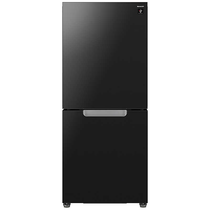シャープ　SHARP　冷蔵庫 2ドア 152L つけかえどっちもドア プラズマクラスター メガフリーザー 幅49.5cm ピュアブラック　SJ-GD15R-B（標準設置無料）