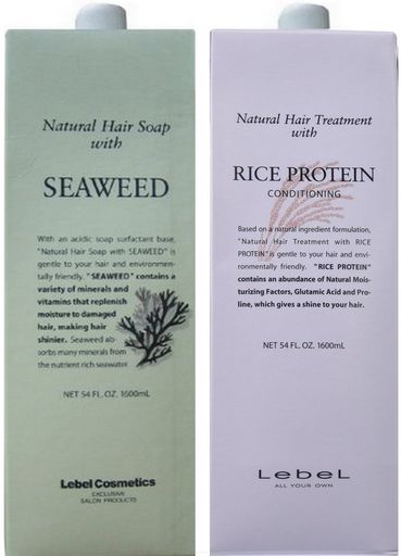 ナチュラルヘアソープ&トリートメント モイスチャライジング LEBEL ルベル ナチュラル ヘアソープ SW シーウィード 1600ML & トリート RP ライスプロテイン 1600ML セット