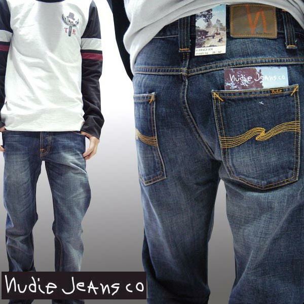 ヌーディージーンズ NUDIE JEANS メンズ ストレート デニム パンツ AVERAGE JOE Rough Dark ジーンズ セレブ ファッション サファリ掲載 パンツ インポート ブランド