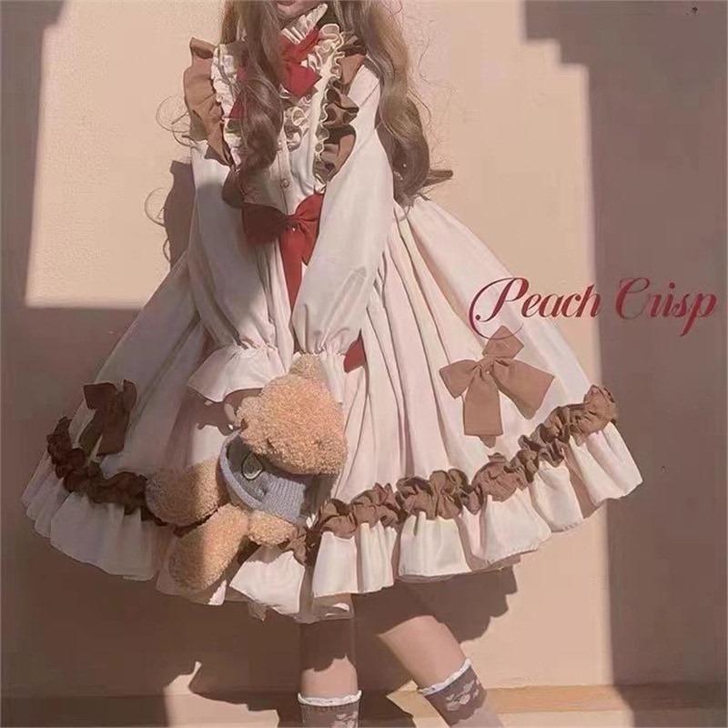 ロリータ ロリータピーチクリスプココアopロリータドールロリータドレスロードレス