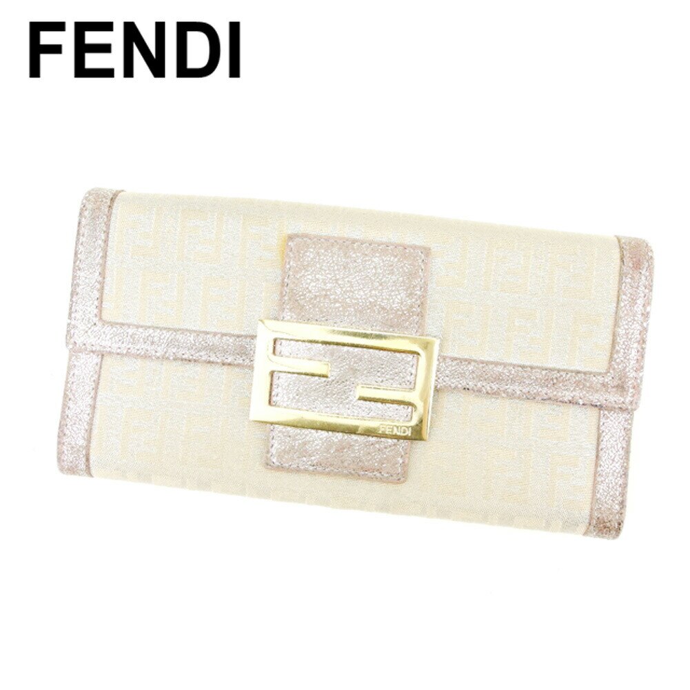 長財布 ファスナー付き 長財布 ズッキーノ ピンク ベージュ 中古 24,492円