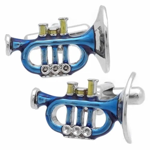 カフス カフスボタン SWANK スワンク トランペット ブルー カフリンクス メンズアクセサリー ニューヨーク発 ブランド