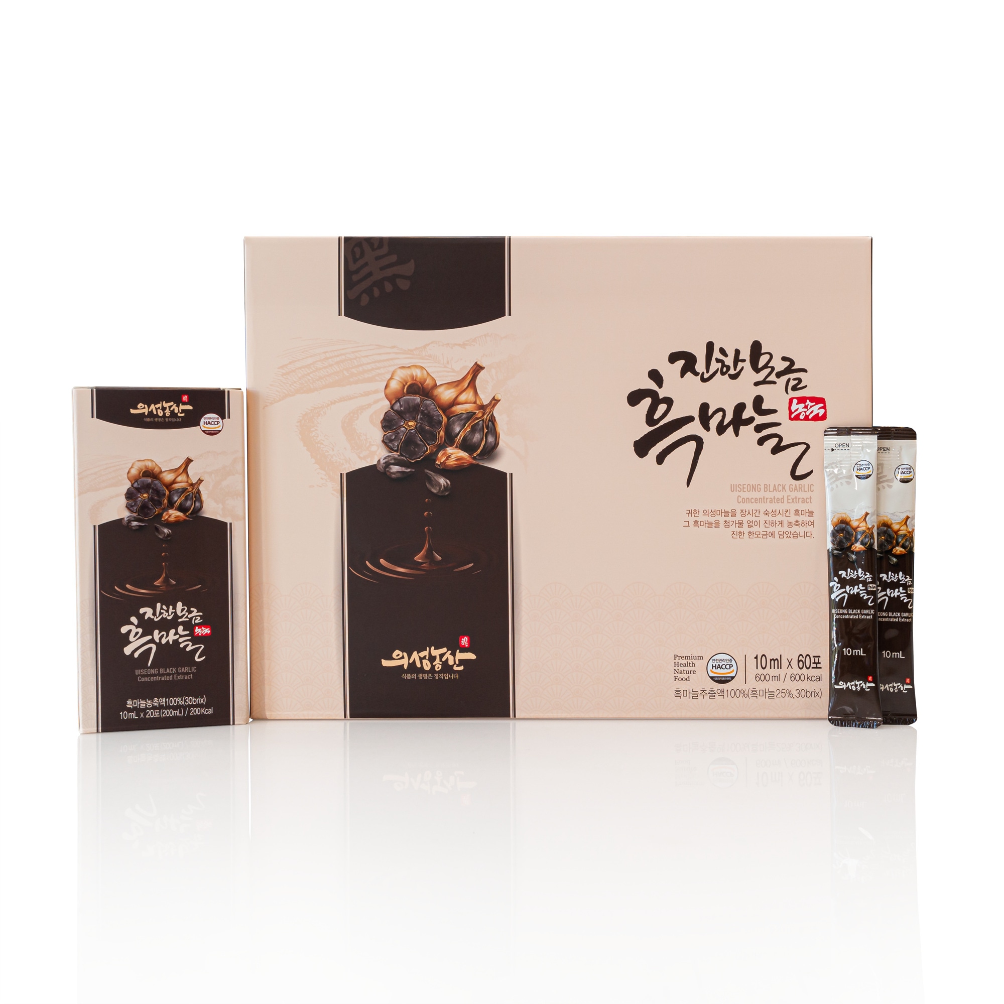 [UISEONG FARM] 韓国黒にんにく濃縮エキス 10ml 60スティック- 1ヶ月分 低温濃縮製法