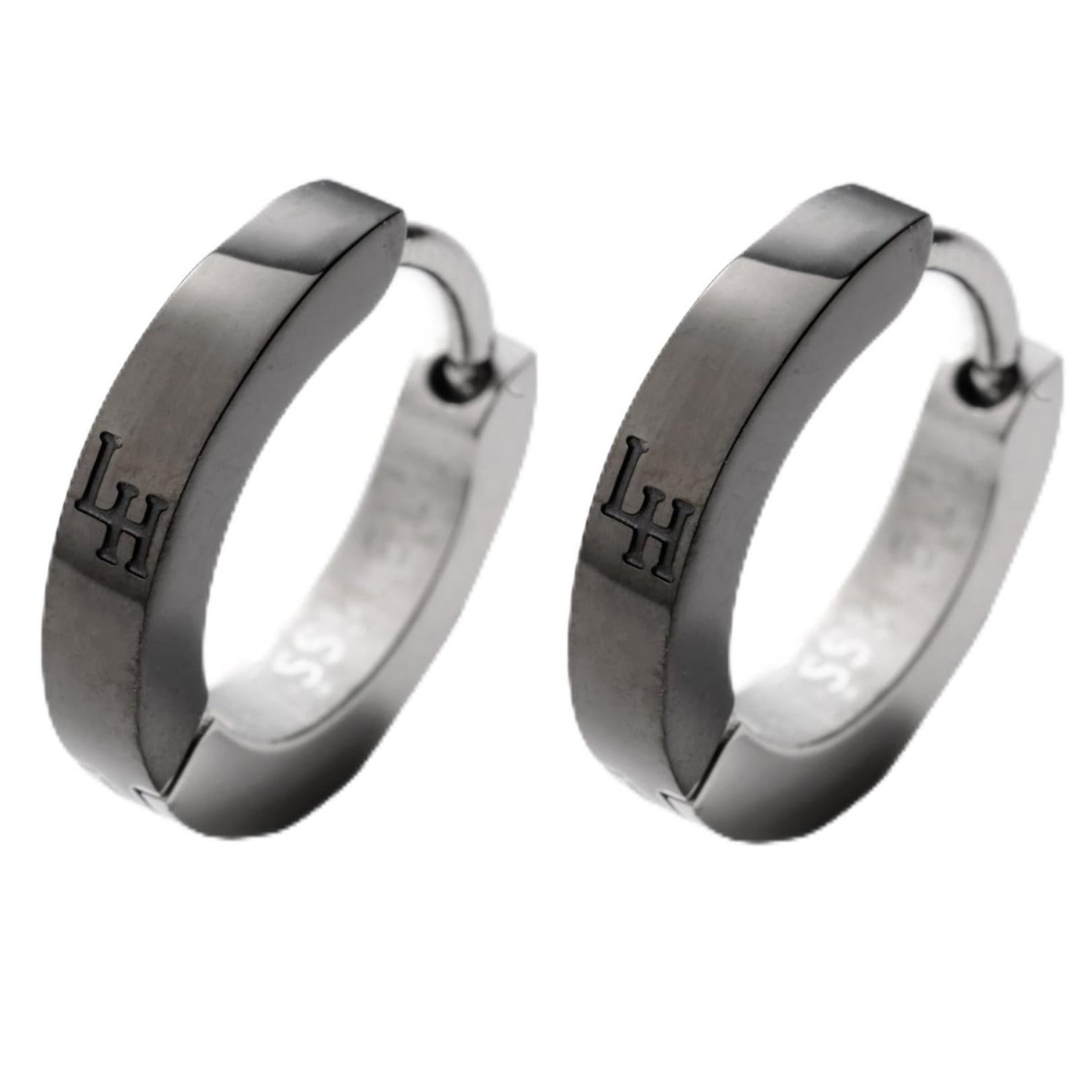 新品 正規品 ピアス シングル 片耳 フープ ガンメタ シルバー LHMP006NBS サージカルステンレス メンズ 男性 ギフト プレゼント おすすめ 誕生日 クリスマス バレンタイン お祝い