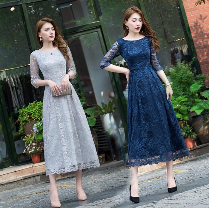 ロングワンピース パーティードレス 結婚式 ワンピース 送料無料 ドレス 結婚式 披露宴 二次会 フォーマル お呼ばれ 大きいサイズ Sサイズ Mサイズ XXLサイズ 袖付き ロングドレス 結婚式 お