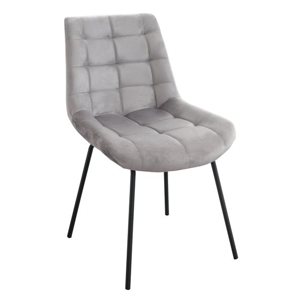 ダイニングチェア Lement レメント 2脚セット/ベルベットタイプ/ライトグレー DCH-1000/LGY